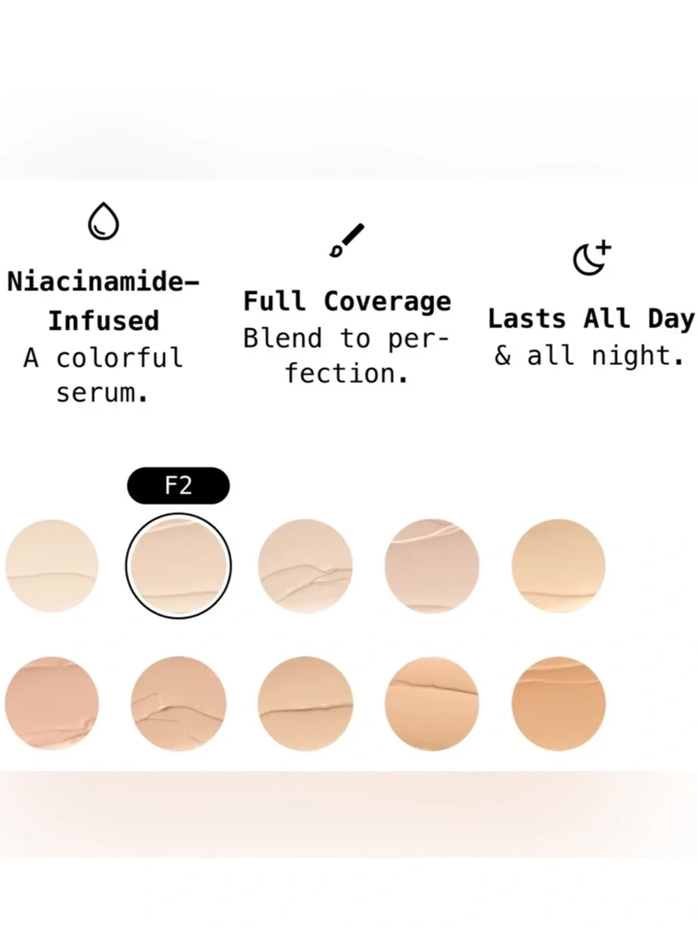 toyfactory Niablend Serum Concealer in F2 ( Fair Warm & Cool Undertones ) NEW!